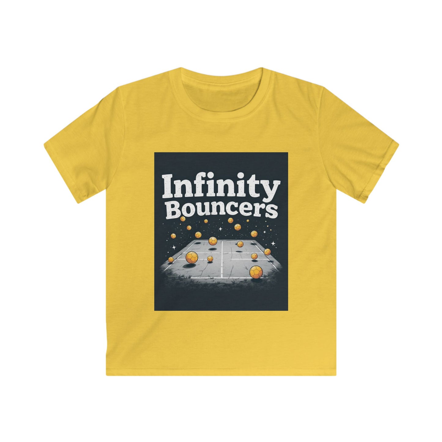 Infinity Bouncers Kids Softstyle Tee, Fun Playtime T-Shirt, Youth Graphic Tee, Birthday Gift for Kids, Active Wear for Boys and Girls