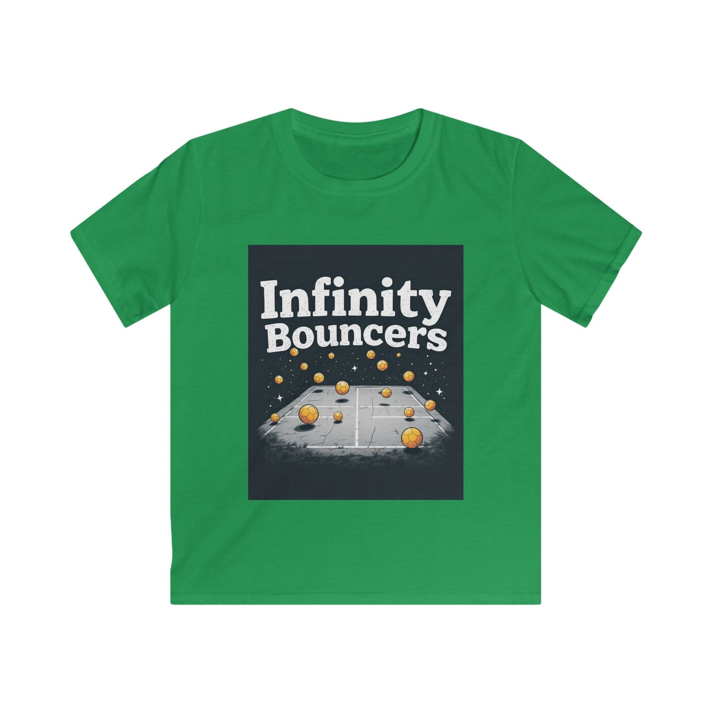 Infinity Bouncers Kids Softstyle Tee, Fun Playtime T-Shirt, Youth Graphic Tee, Birthday Gift for Kids, Active Wear for Boys and Girls