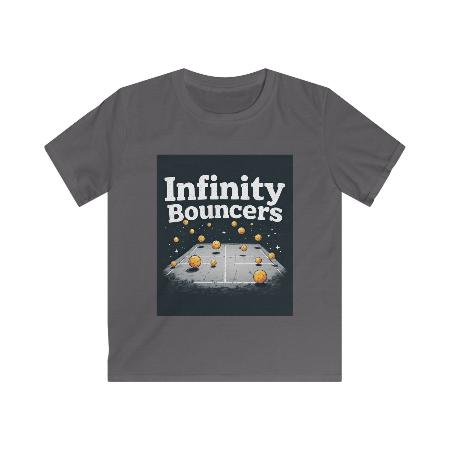 Infinity Bouncers Kids Softstyle Tee, Fun Playtime T-Shirt, Youth Graphic Tee, Birthday Gift for Kids, Active Wear for Boys and Girls