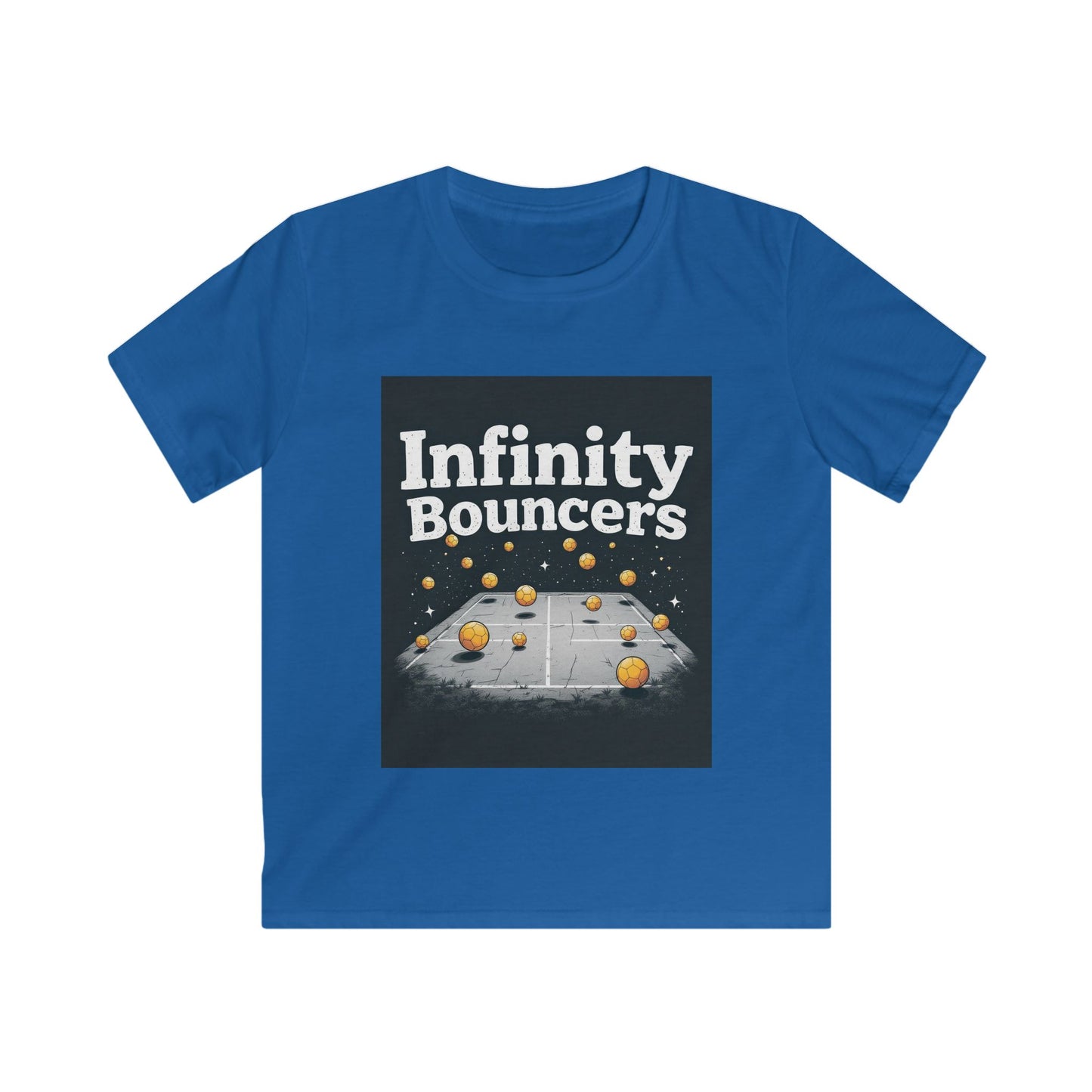 Infinity Bouncers Kids Softstyle Tee, Fun Playtime T-Shirt, Youth Graphic Tee, Birthday Gift for Kids, Active Wear for Boys and Girls