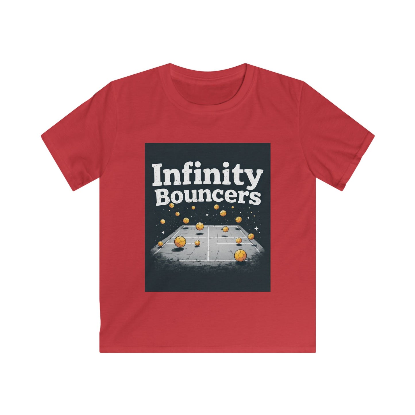Infinity Bouncers Kids Softstyle Tee, Fun Playtime T-Shirt, Youth Graphic Tee, Birthday Gift for Kids, Active Wear for Boys and Girls