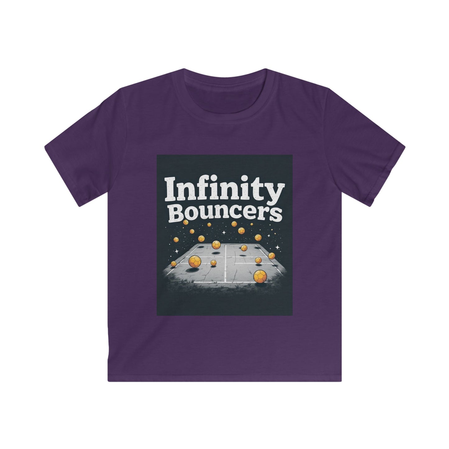Infinity Bouncers Kids Softstyle Tee, Fun Playtime T-Shirt, Youth Graphic Tee, Birthday Gift for Kids, Active Wear for Boys and Girls