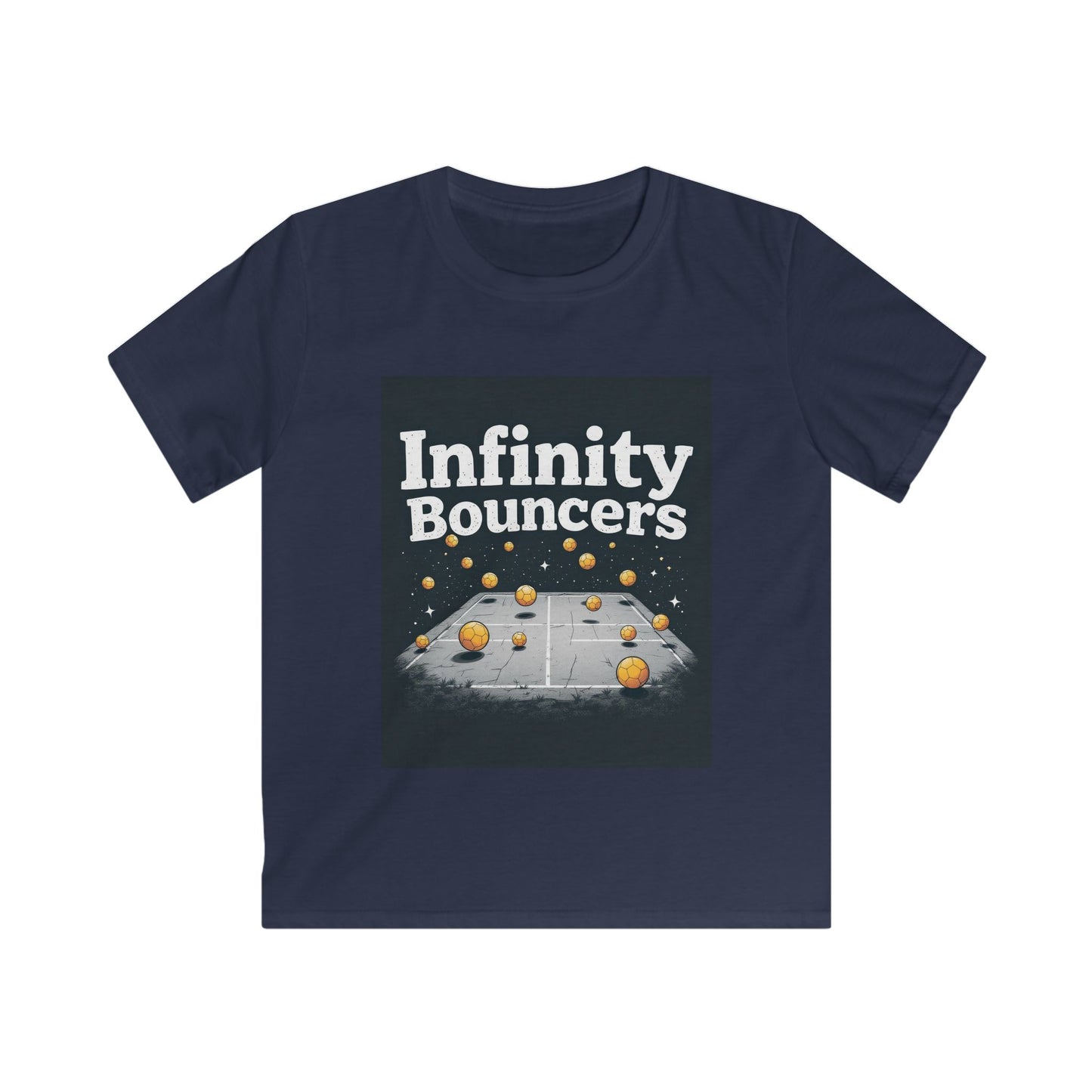 Infinity Bouncers Kids Softstyle Tee, Fun Playtime T-Shirt, Youth Graphic Tee, Birthday Gift for Kids, Active Wear for Boys and Girls
