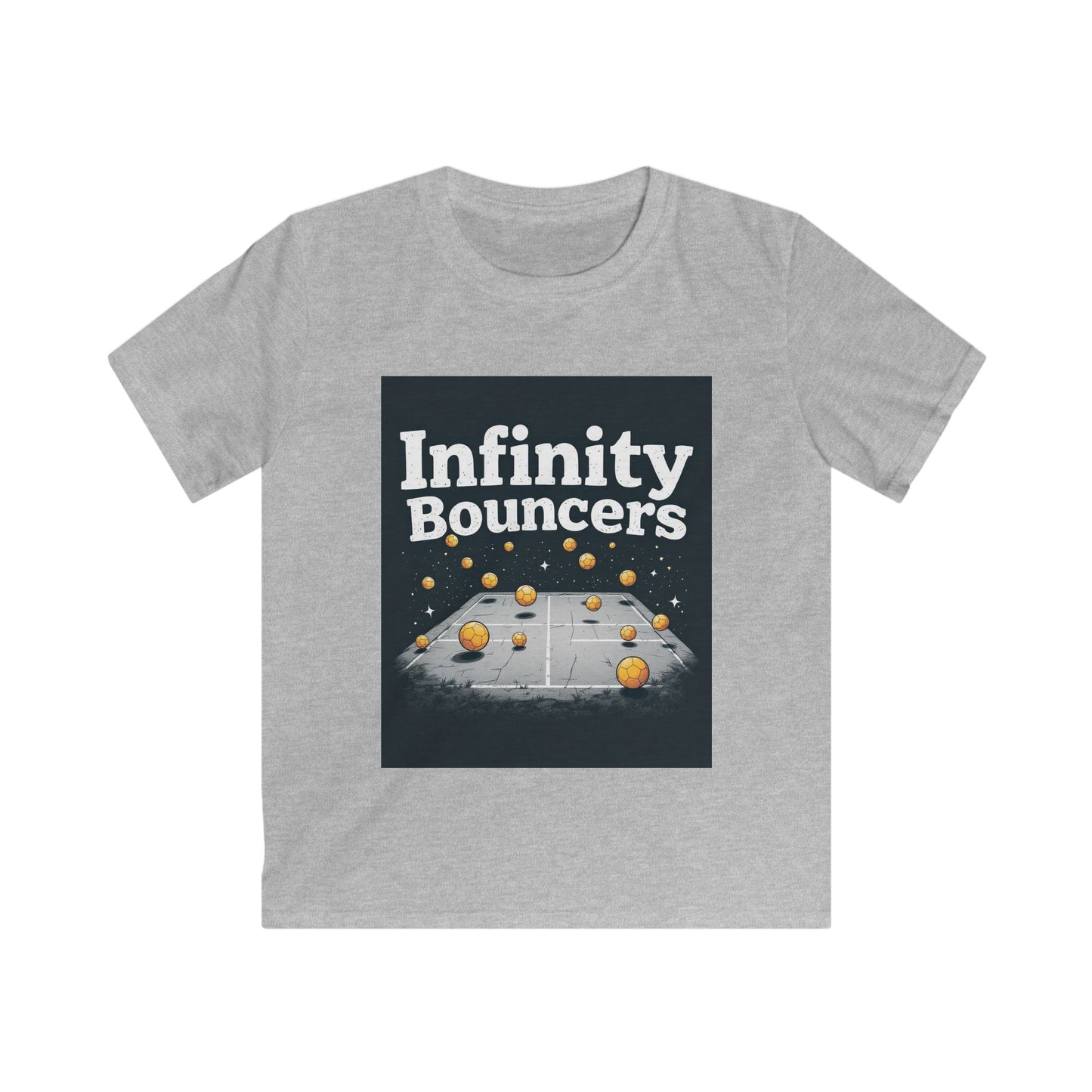 Infinity Bouncers Kids Softstyle Tee, Fun Playtime T-Shirt, Youth Graphic Tee, Birthday Gift for Kids, Active Wear for Boys and Girls